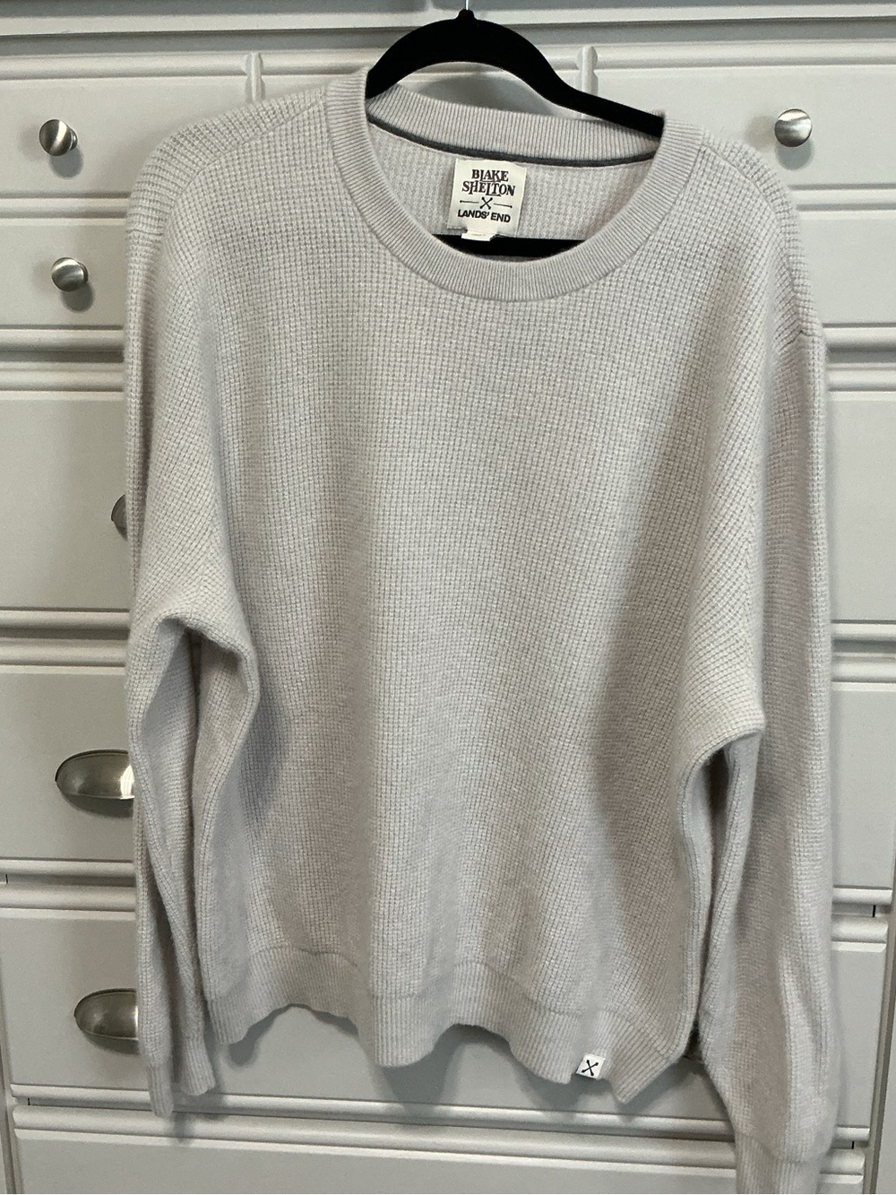 CASHMERE BLAKE SHELTON X LANDS END COLLAB Waffle Knit Sweater  XXL